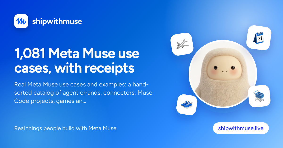 Shipwithmuse.live – a catalog of things people built with Muse